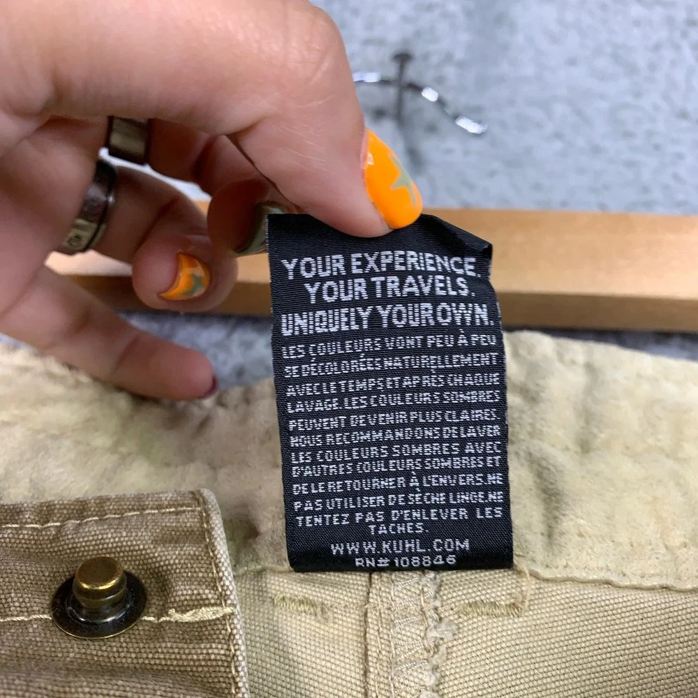 KUHL Kanvus Jean Pants Mens 34x34 Brown Outdoor Stretch Canvas Articulated Knee